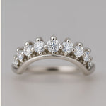 White Gold Halo Diamond Ring - The Nora Ring - Dainty London