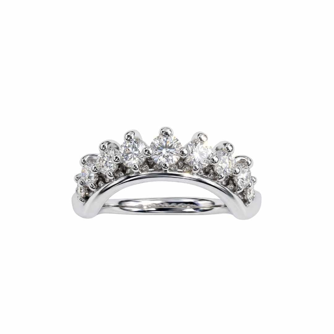 White Gold Halo Diamond Ring - The Nora Ring - Dainty London