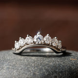 White Gold Halo Diamond Ring - The Nora Ring - Dainty London