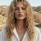 Yellow Gold Diamond Necklace - Adamas - Dainty London