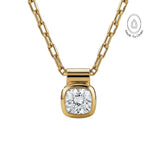 Yellow Gold Diamond Necklace - Adamas - Dainty London