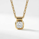 Yellow Gold Diamond Necklace - Adamas - Dainty London