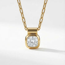 Yellow Gold Diamond Necklace - Adamas - Dainty London