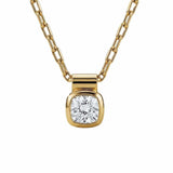 Yellow Gold Diamond Necklace - Adamas - Dainty London