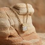 Yellow Gold Diamond Necklace - Adamas - Dainty London