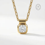 Yellow Gold Diamond Necklace - Adamas - Dainty London
