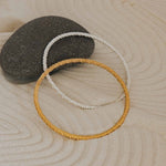 Silver Barnacle Bangle - Boho Beach Bracelet - Dainty London