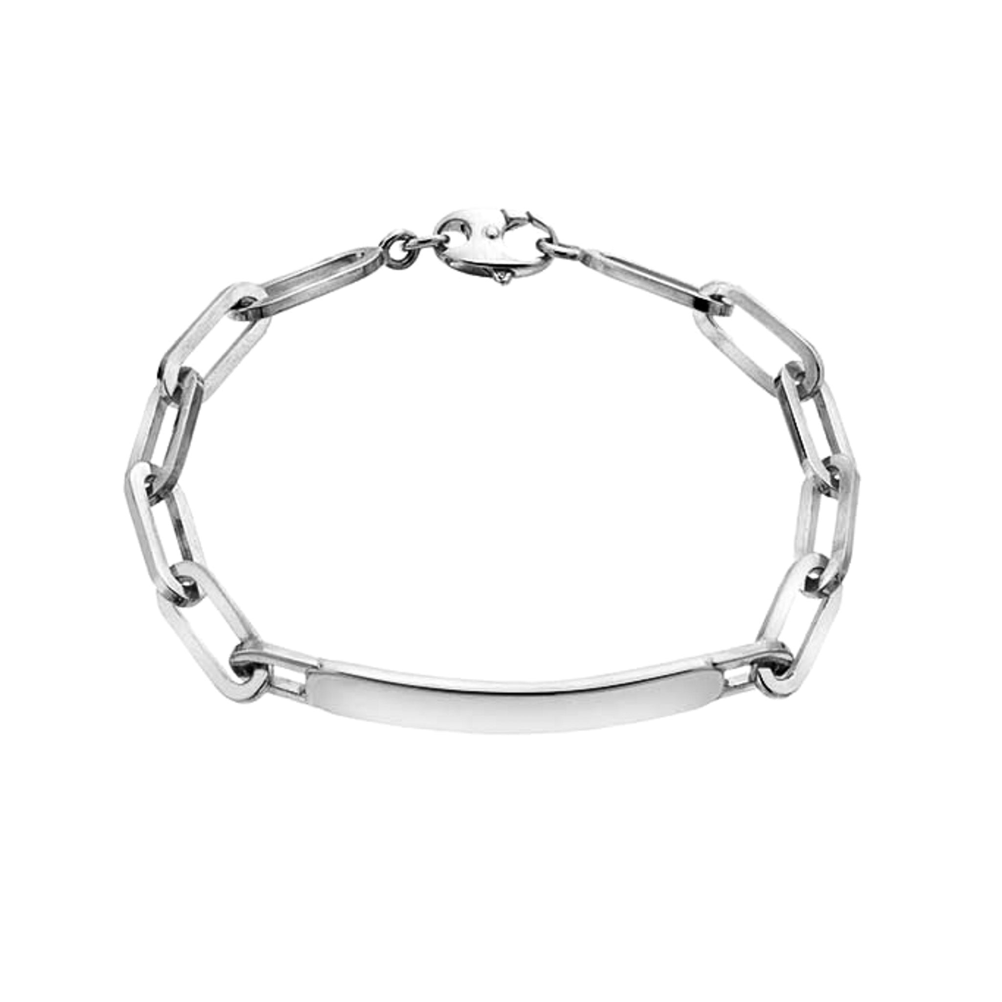 Chunky Silver Personalised Bracelet - Dainty London