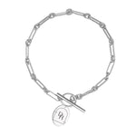 Chunky Silver Personalised Charm Bracelet - Dainty London