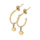 Dainty 9ct Gold Personalised Hoop Earrings - Dainty London