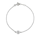 Dainty 9ct White Gold Personalised Disc Bracelet - Dainty London