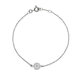 Dainty 9ct White Gold Personalised Disc Bracelet - Dainty London
