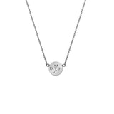 Dainty 9ct White Gold Personalised Disc Necklace - Dainty London