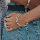 Dainty Silver Grain Bangle - Dainty London