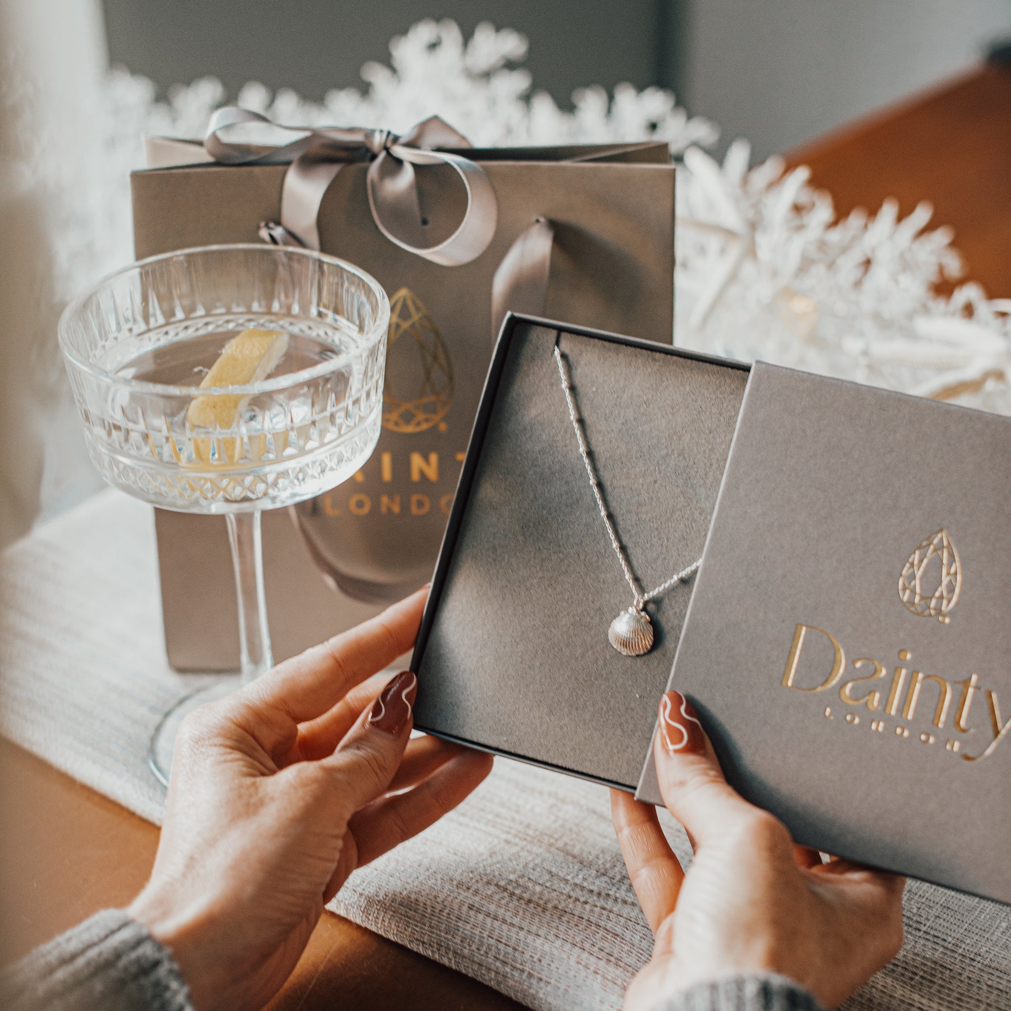 Dainty Silver Seashell Necklace - Dainty London