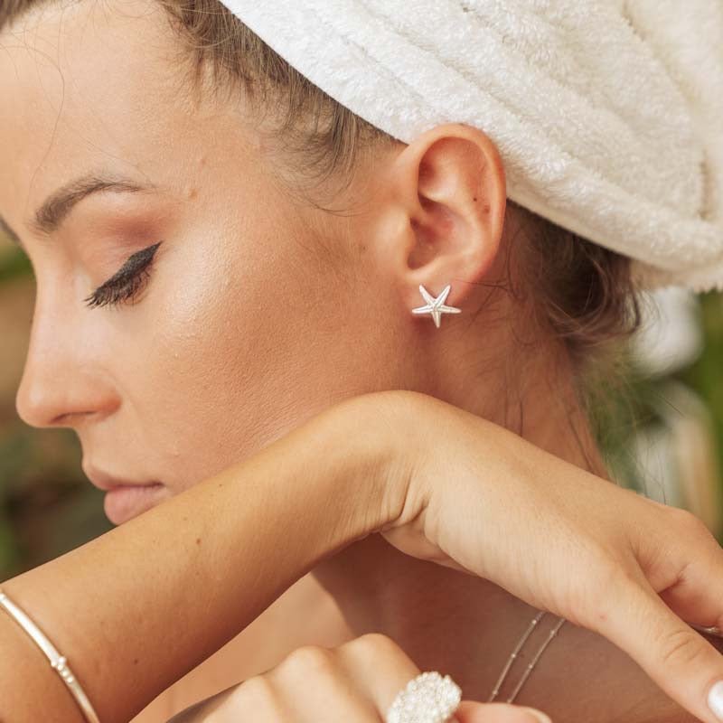 Dainty Silver Starfish Studs - Dainty London