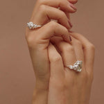 Gold or Silver Statement Green Quartz Ring - Giselle - Dainty London