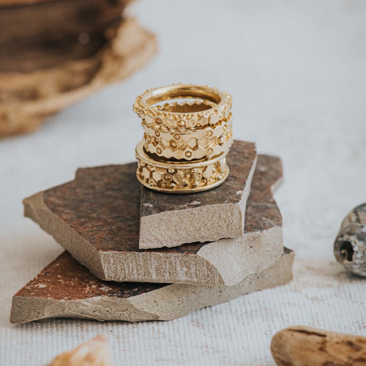 Gold or Silver Vermeil Goddess Ring - Hemera - Dainty London