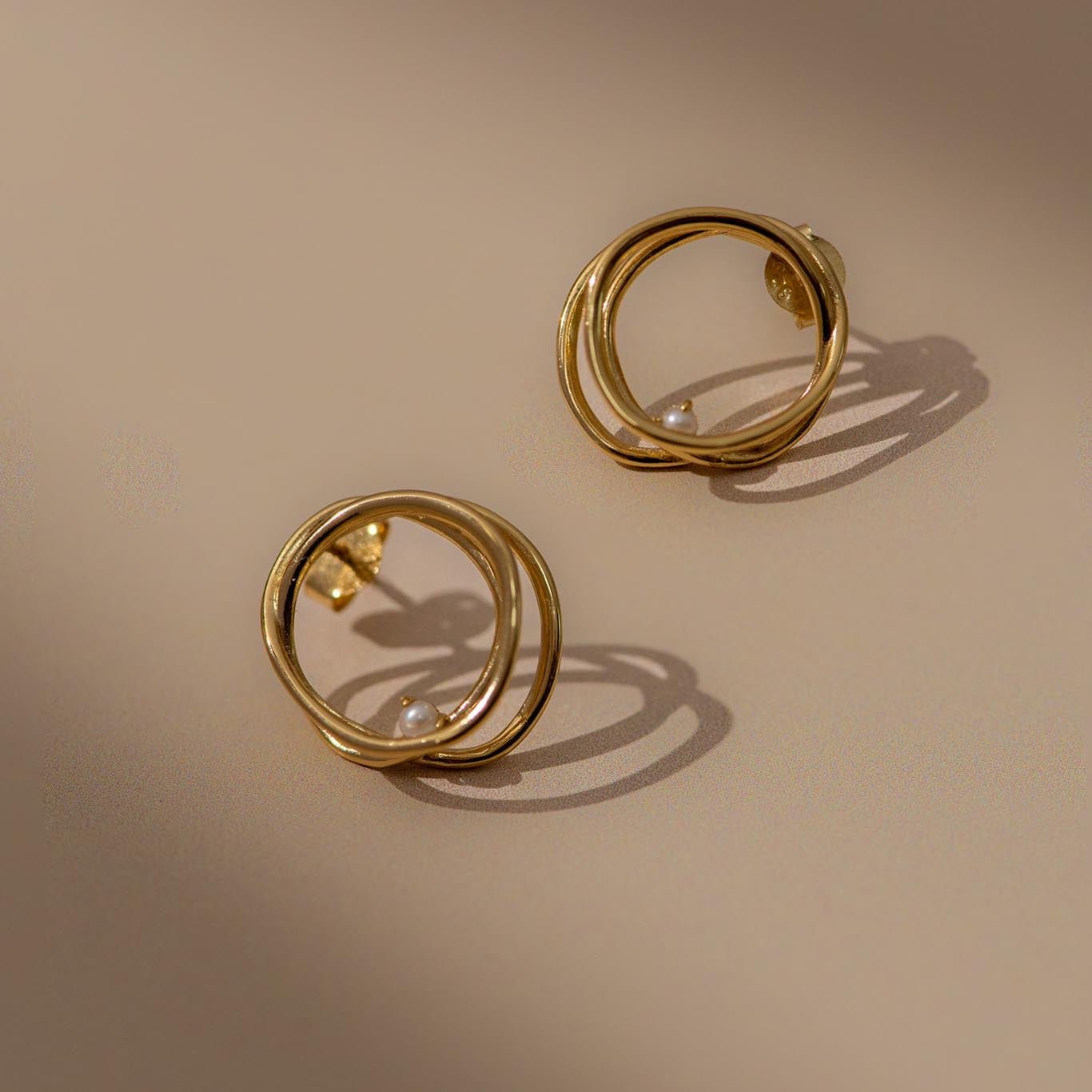 Gold Pearl Earrings - Dainty London