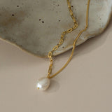Gold Pearl Necklace - Dainty London