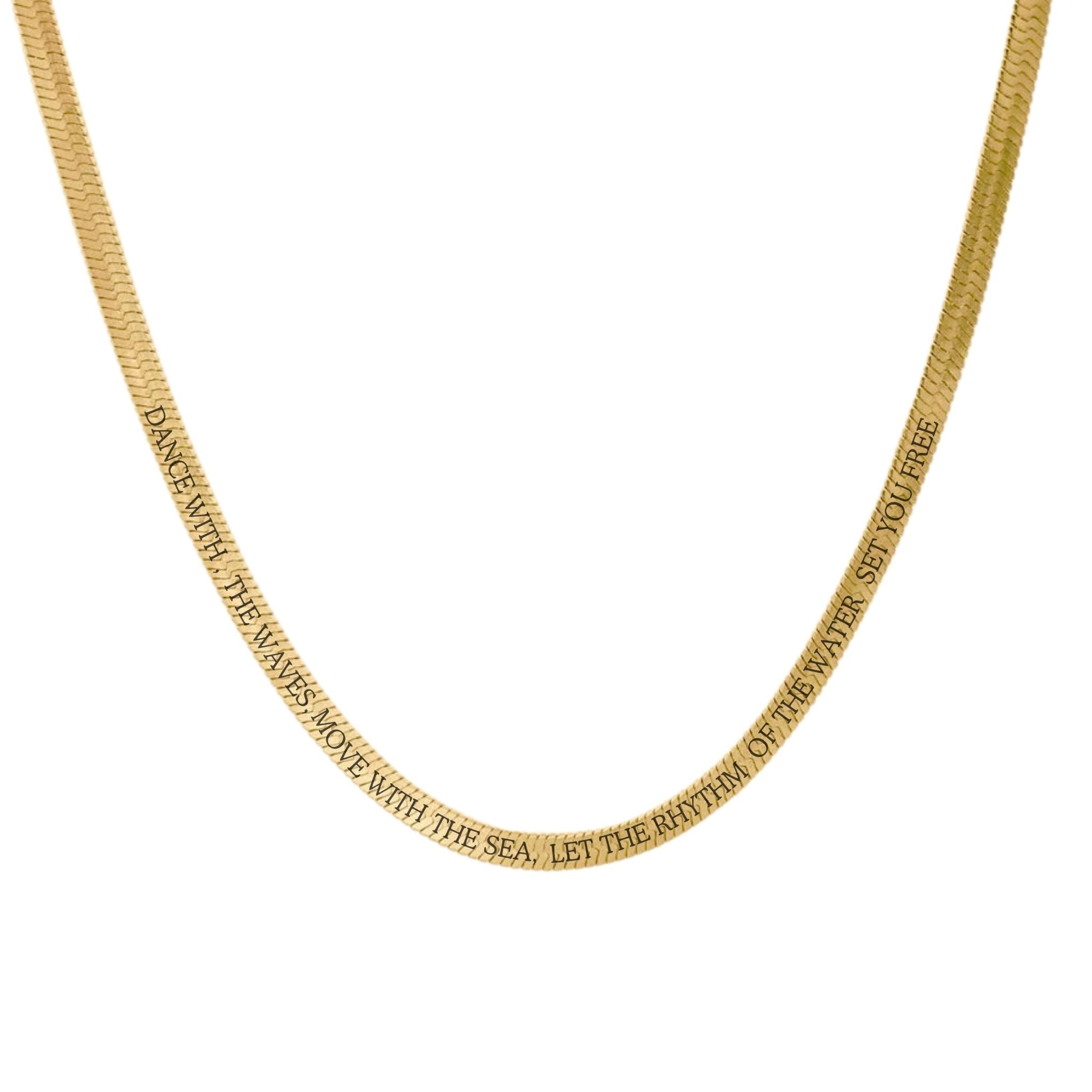 Gold Personalised Snake Chain - Dainty London