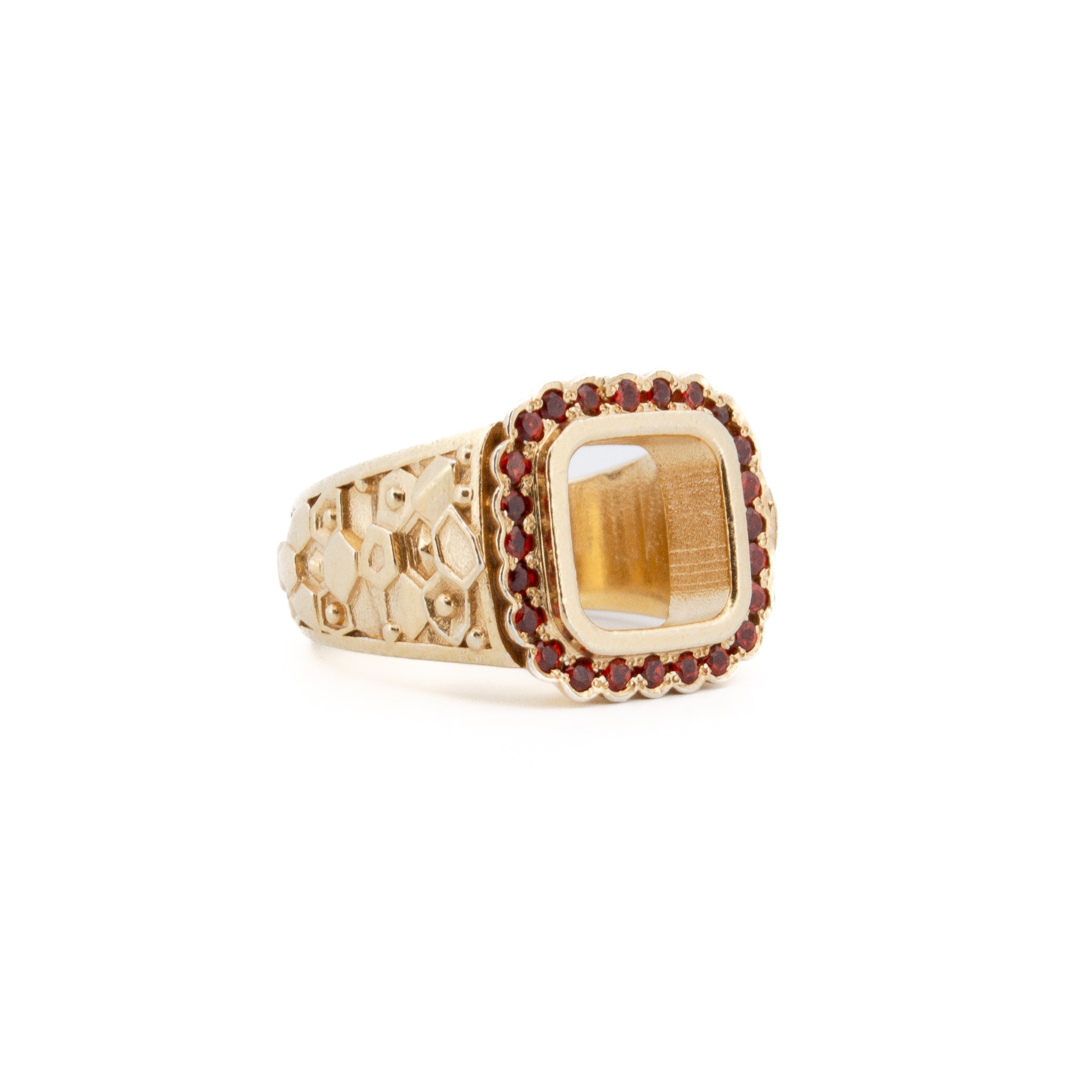 Gold Ruby Ring - Dainty London