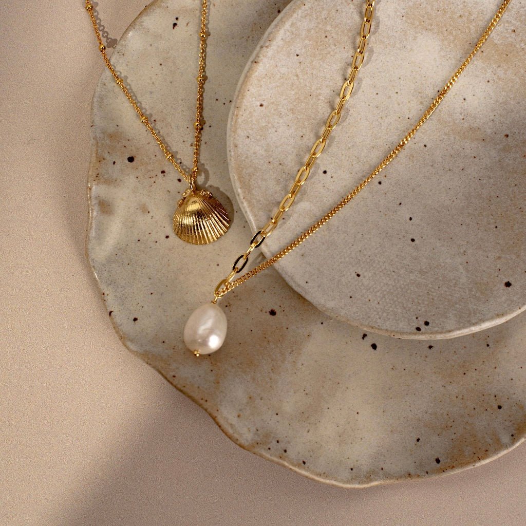 Gold Seashell Necklace - Dainty London