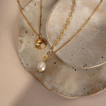 Gold Seashell Necklace - Dainty London- Necklace