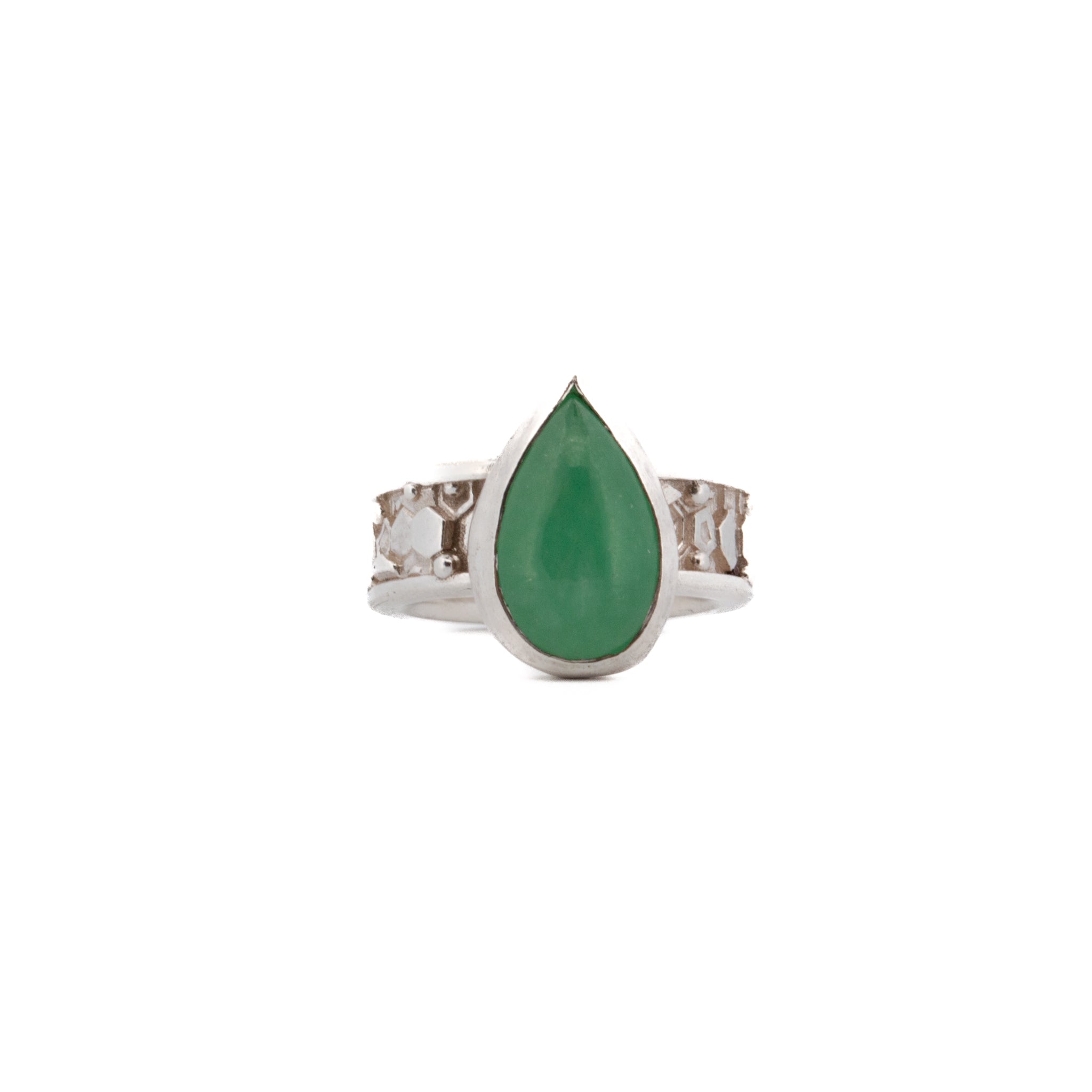 Jade Green Ring - Dainty London