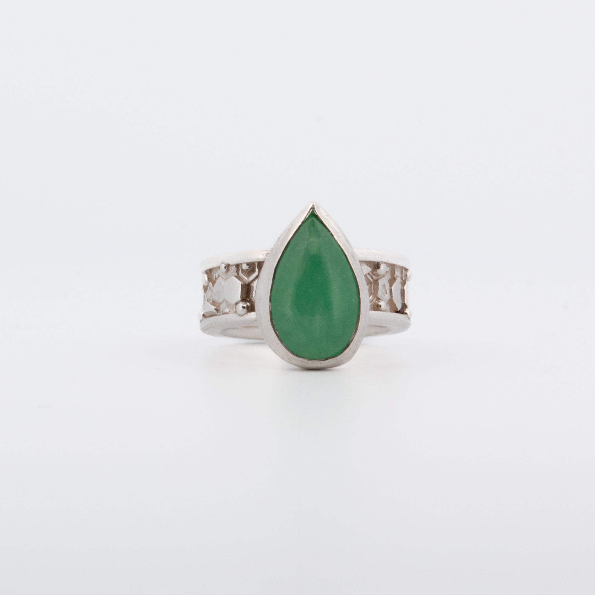 Jade Green Ring - Dainty London