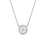 Large Silver Personalised Disc Necklace - Dainty London