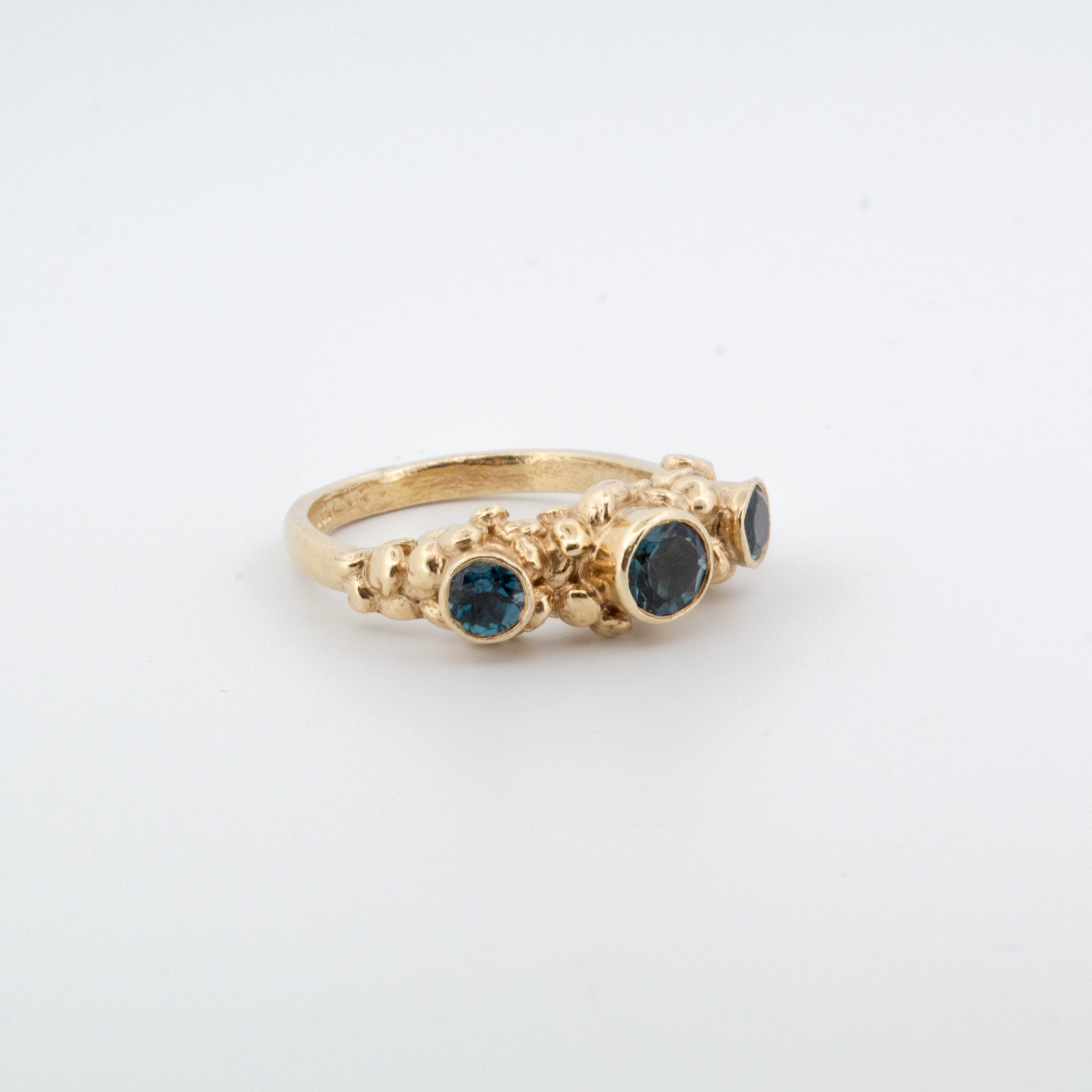 London Blue Topaz Gold Ring - Dainty London