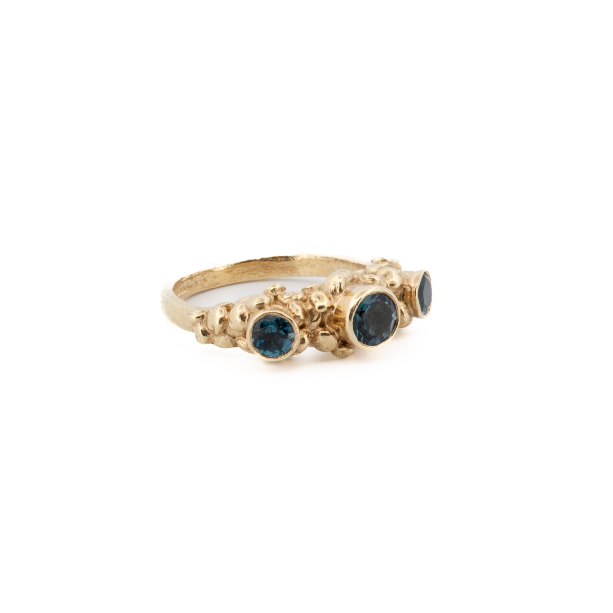 London Blue Topaz Gold Ring - Dainty London