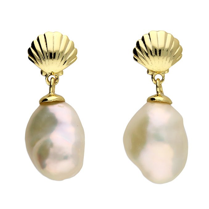 Mini Gold Seashell Pearls - Dainty London