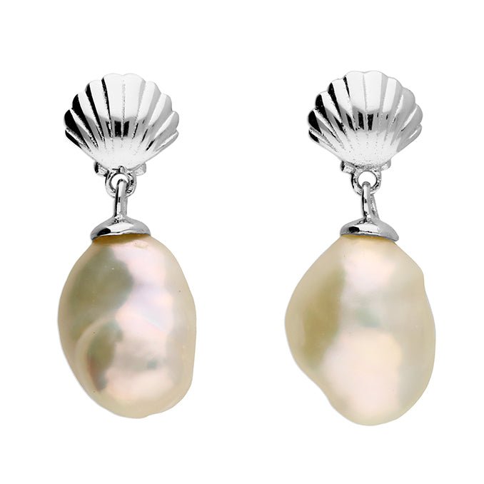 Mini Silver Seashell Pearl - Dainty London