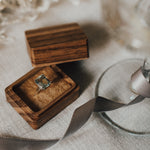 Silver Green Quartz Ring - Luna - Dainty London