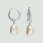 Silver Pearl Drop Earrings - Dainty London