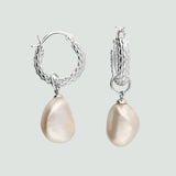 Silver Pearl Drop Earrings - Dainty London