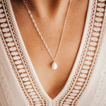 Silver Pearl Necklace - Dainty London