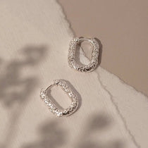 Silver Rockpool Hoops - Dainty London