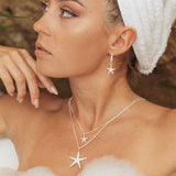 Silver Starfish Necklace - Dainty London