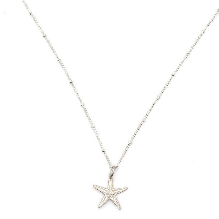 Silver Starfish Necklace - Dainty London