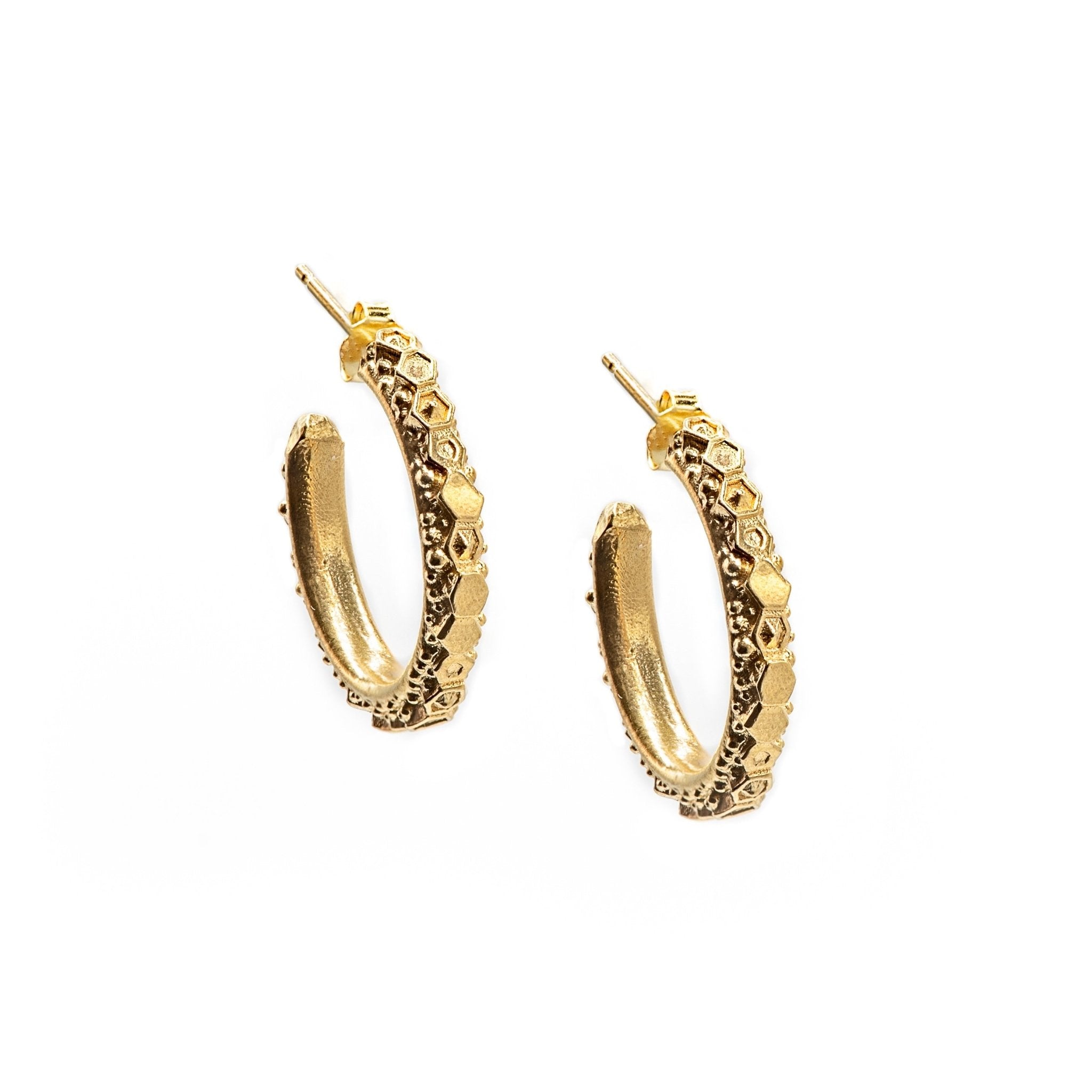Solid Gold Hebe Hoops - Dainty London