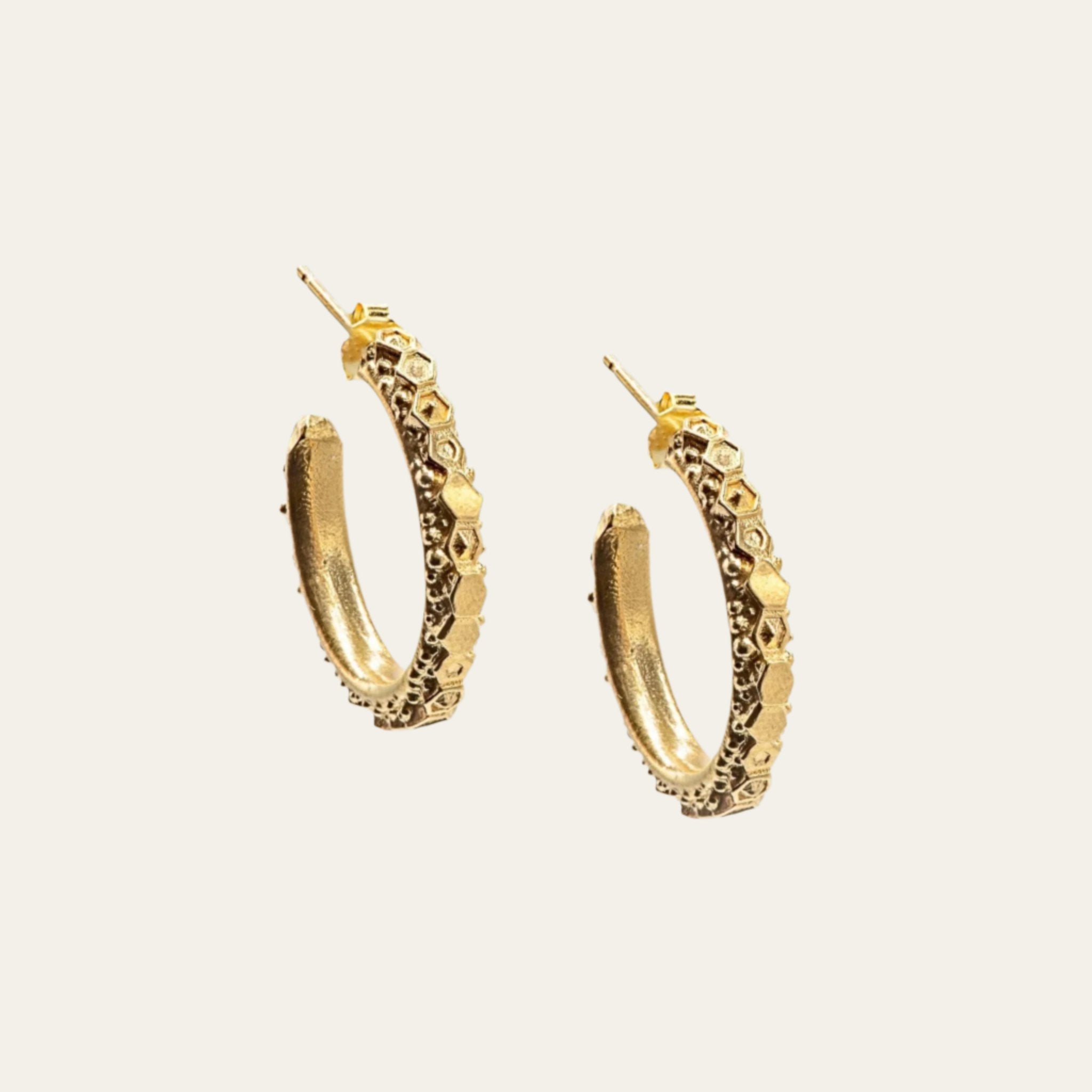 Solid Gold Hebe Hoops - Dainty London