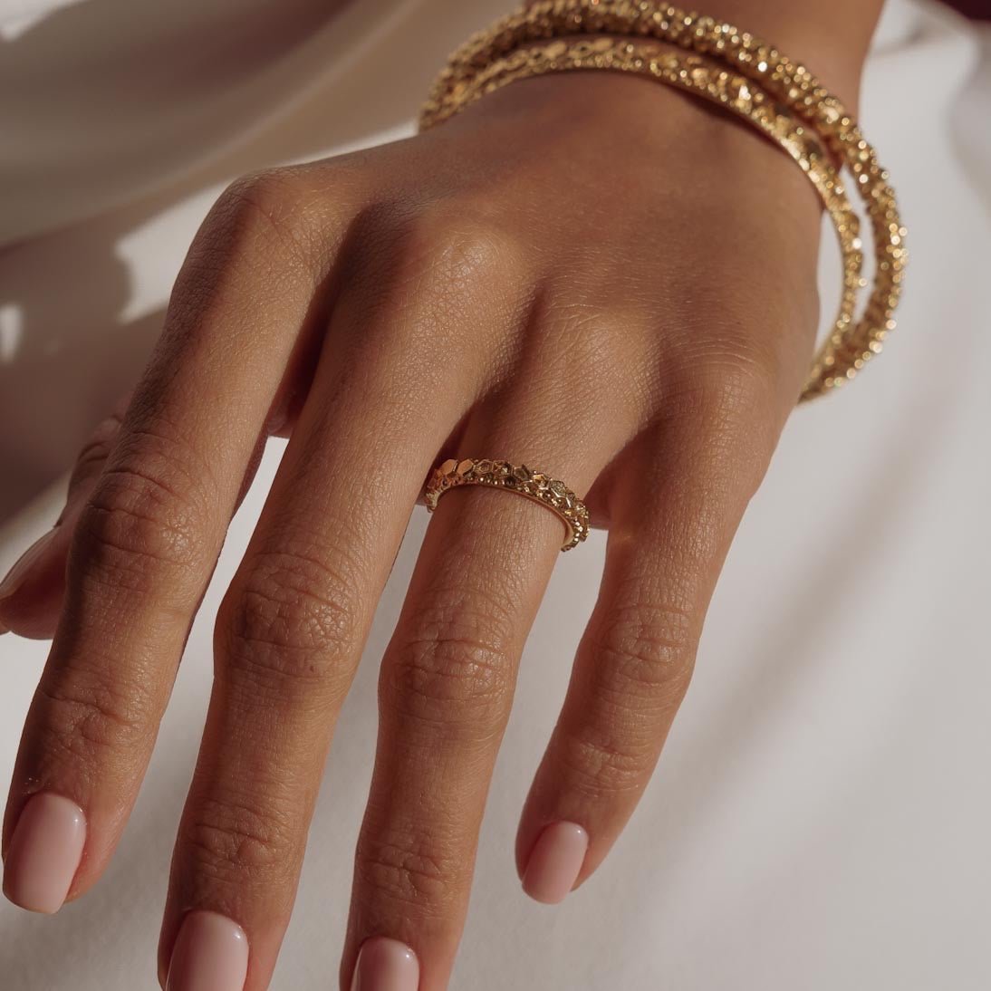 Solid Gold Hebe Ring - Dainty London