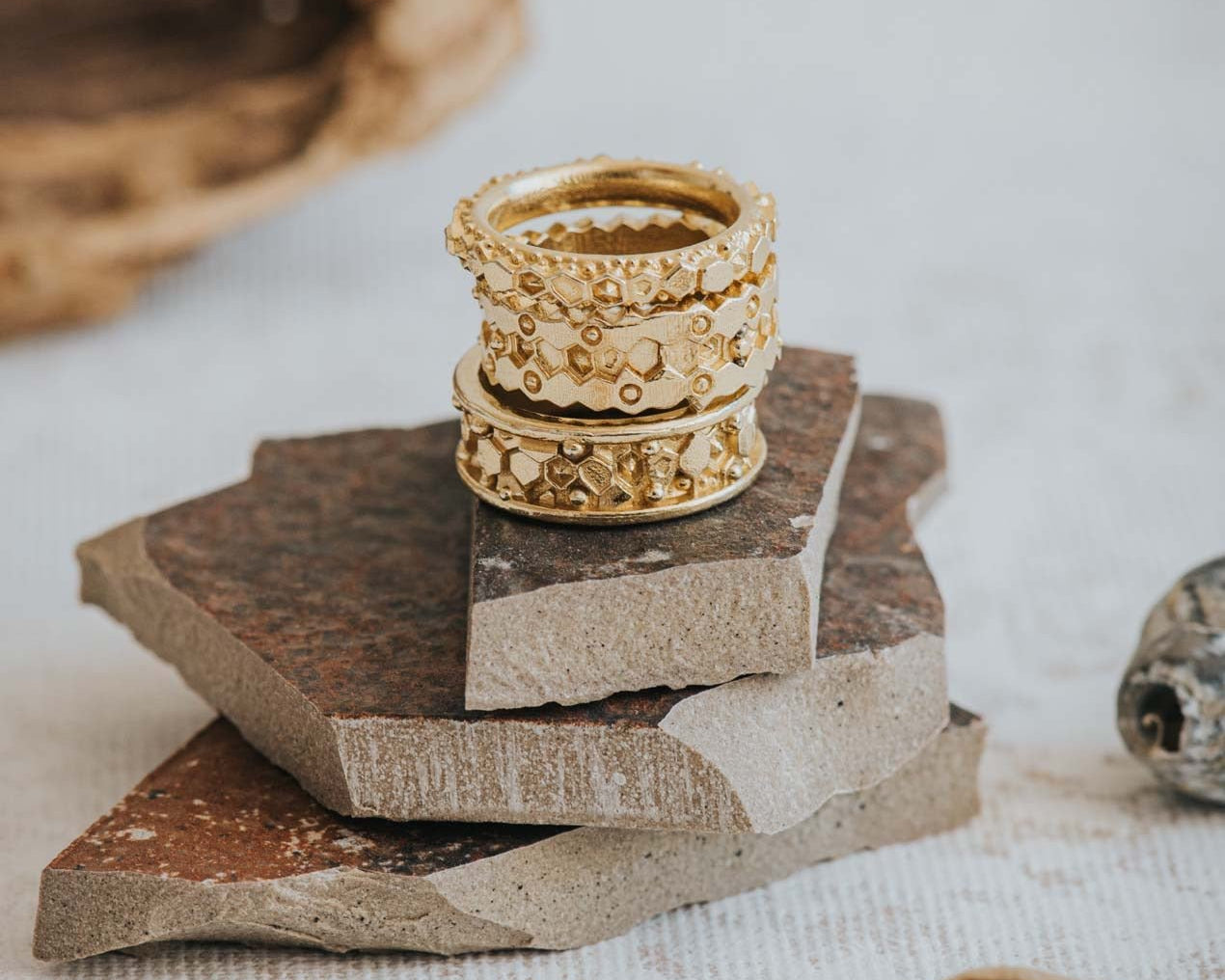 Solid Gold Hemera Ring - Dainty London