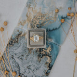 Solid Gold Ocean Blue Beryl Gemstone Ring - Seraphina - Dainty London