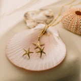 Solid Gold Starfish Necklace - Dainty London