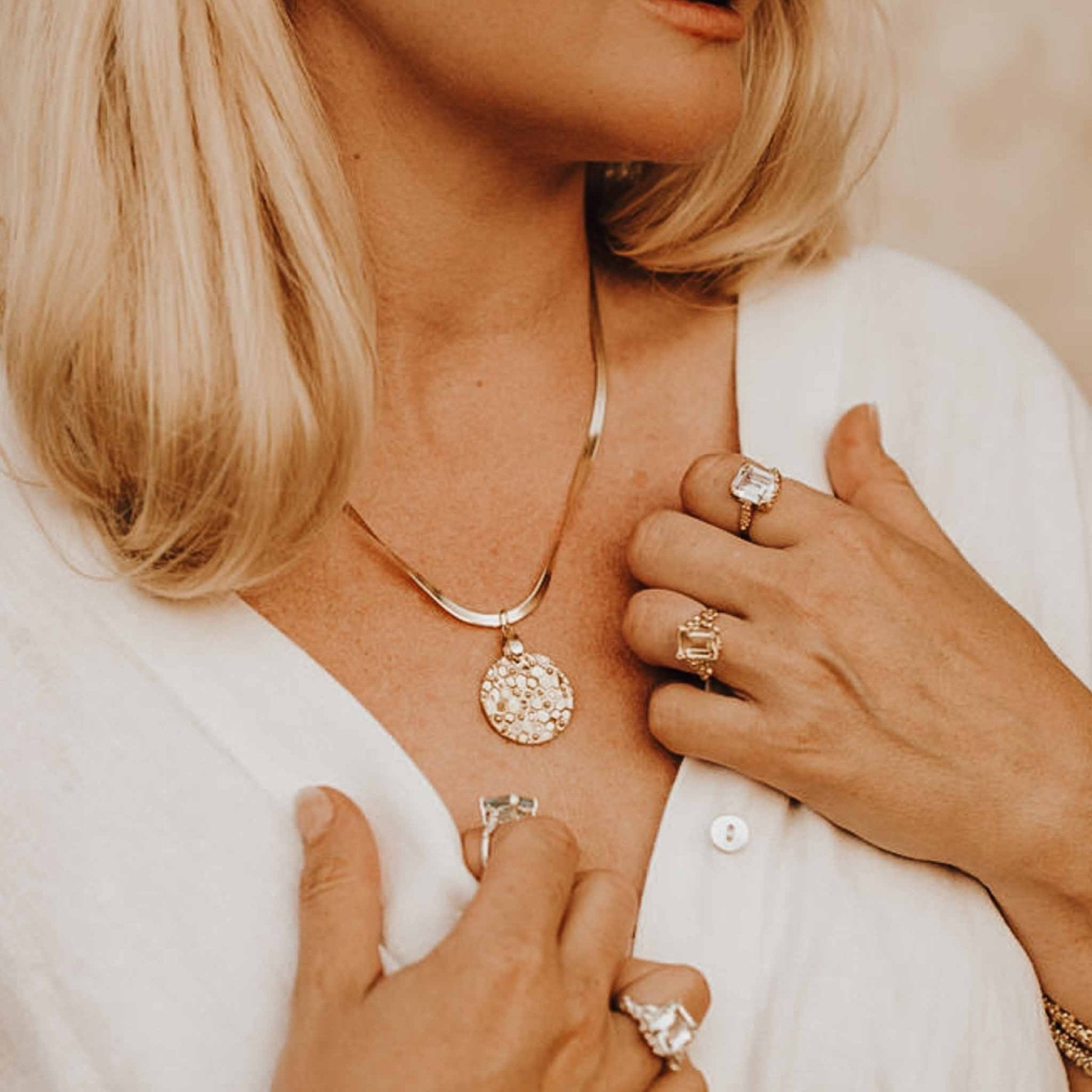 The Gold Hemera Necklace - Dainty London gold necklace, sun-inspired jewelry, geometric pendant, handmade silver necklace, vermeil jewelry, Greek goddess jewelry, minimalist gold necklace, gift for her, sunlight jewelry, everyday luxury, crafted jewelry, statement necklace, special occasion gift